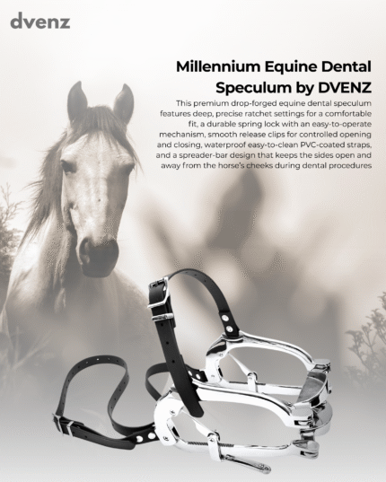 Millennium Equine Dental Speculum with PVC Coated Straps: Premium Quality